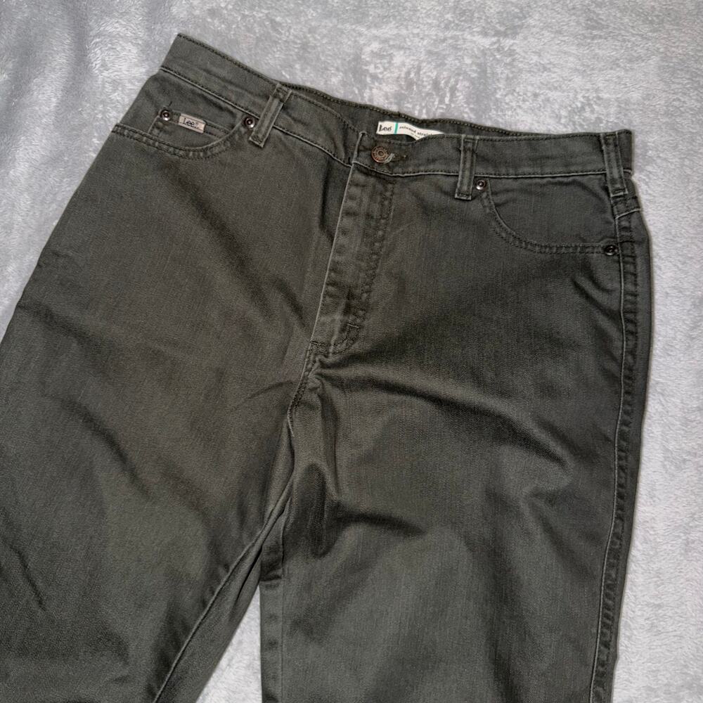 Lee Relaxed Straight Jeans Women’s Size 12 Medium Dark Gray Denim Pants